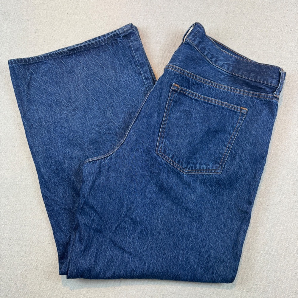 Abercrombie & Fitch 32 Ultra Loose Low Rise Jeans Mens Blue Wide Leg Baggy